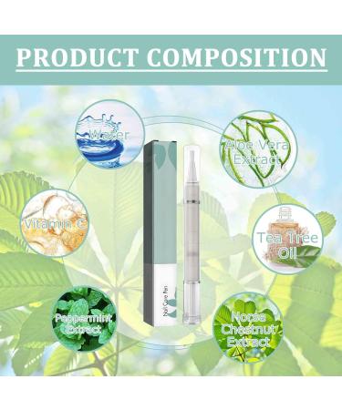 Nail Strengthener Pen Cuticle Oil Pen for Nails Natural Nail Care for Weak Nails - Aloe Peppermint Tea Tree Oil Vitamin C Nail Nutrition Pen (5pc) - Buy Online on GoSupps.com