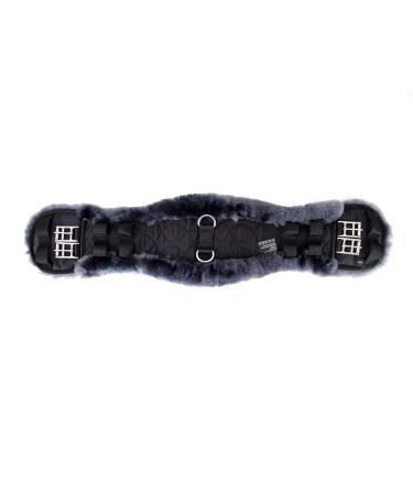 Merauno Lambwolle Konturgurt saddle belt short belt dressage belt from quality merino lamb wool special anatomically concave shape for better slip resistance.Color: nature black brown anthracite 75cm 30 "Anthracite - Buy Online on GoSupps.com