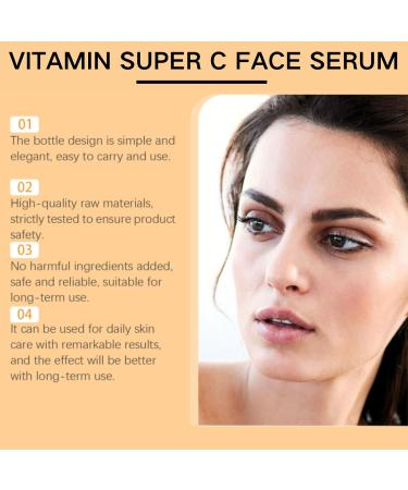 Vitamin C Serum - Vitamin C Serum for Face - Face Serum for Women - Hydrating Serum with Hyaluronic Acid & Vitamin E - Brighten & Plump Skin - Anti Aging & Wrinkle Face Serum 50ml - Buy Online on GoSupps.com