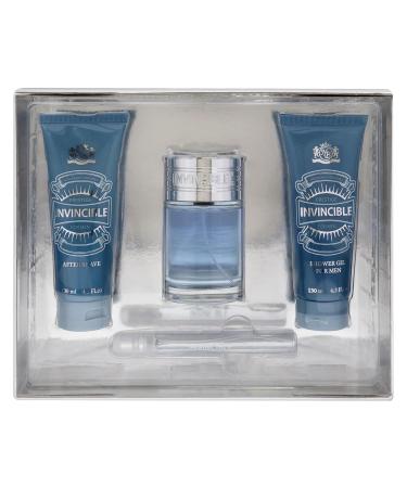 New Brand Invincible by New Brand for Men - 4 Pc Gift Set 3.3oz EDT Spray 0.5oz EDT Spray 4.3oz After Shave 4.3oz Shower Gel - Buy Online on GoSupps.com