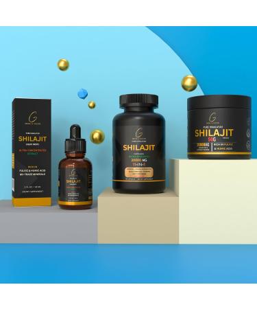 Gene & Good Shilajit Pure (50g X 2) - R sine De Shilajit Himalaya Purifi e - Himalaya Bio - Approvisionnement pour 3 Mois - Riche en Acide Fulvique (88%) Acide Humique 50 unit (Lot de 2) - Buy Online on GoSupps.com