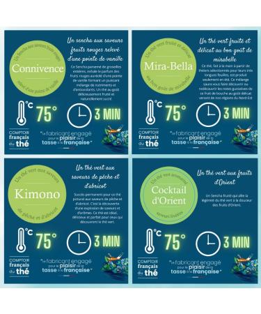 Assortiment de Th s Verts Fruit s et Infusions COMPTOIR FRAN AIS DU TH | 10x20g d guster chaud ou glac e Verts Fruit s/Infusions - Buy Online on GoSupps.com