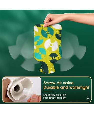 Color Circle Hot Water Bottle with Plush Cover Bed Warmer for Adults & Children | 26.5x15.3cm | International Shipping Available - Buy Online on GoSupps.com