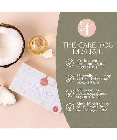 Femallay Organic Tea Tree & Oil Vaginal Cleansing Suppositories for Hygiene 100% Natural Melts for Feminine Care - Buy Online on GoSupps.com