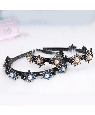 Blue Rhinestone Hairpin Hairband for Women and Girls - Marry Crystal Headband for Valentine's Day and Christmas Gift - Buy Online on GoSupps.com