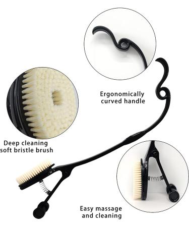 Long Handle Back Scrubber for Shower - Curved Detachable Bath Brush for Elderly and Disabled - Ideal for Limited Arm Movement and Frozen Shoulder Relief - Men and Women - Buy Online on GoSupps.com