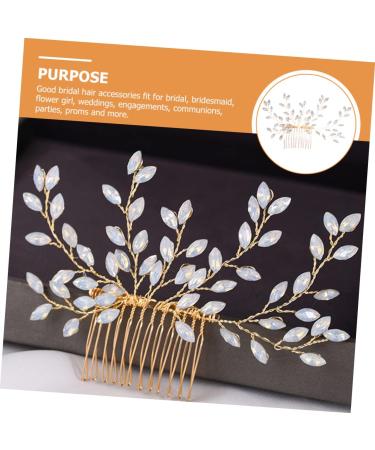 Ipetboom Sweet Rhinestone Hair Accessories Bead Threader Womens Hair Accessories Rhinestone Headpiece Wedding Hair Comb Beads Tiara Bridal Hair Comb Clip Hair Piece Metal Rhinestones Bride - Buy Online on GoSupps.com