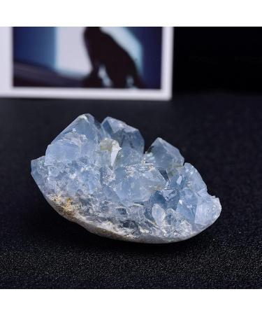 Natural Crystal Rough Natural Blue Celestite Crystal Cluster Irregular Blue Celestite Geode ineral Crystal Cluster for Balancing Collection 100-150g AGBLKLCME (Size : 100-150g) - Buy Online on GoSupps.com