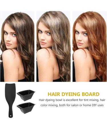 Minkissy 1 Set Hair Coloring Tools Hair Dying Cream Bowl Highlighting Board with Teeth Hair Colour Board Highlight Board for Hair Barber Salon Hairdressing Tools Modeling Abs Balance Board Black - Buy Online on GoSupps.com
