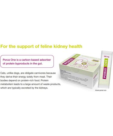 Porus One 30x500mg | Kidney Support Supplement for Cats | Reduce Uremic Toxins - Buy Online on GoSupps.com