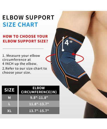 Amtrak Elbow Support Brace 2Pcs - Compression Sleeves for Tennis & Golfers Elbow, Arthritis, Weightlifting - Moisture Wicking - L Colorful - Buy Online on GoSupps.com