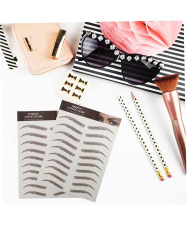 POPETPOP 9 Sheets Waterproof Eyebrow Stickers False Eyebrows for Women Imitation Eyebrow Natural Cosmetic 6d - Buy Online on GoSupps.com
