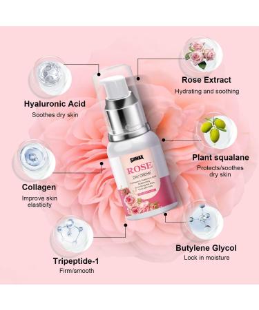 Rose Face Cream Moisturiser Face Moisturizer for Women Essence Face Cream Moisturiser Face Women Reduce Redness & Dryness For Body & Hands Non-Greasy For Sensitive & Very Dry Skin - Buy Online on GoSupps.com