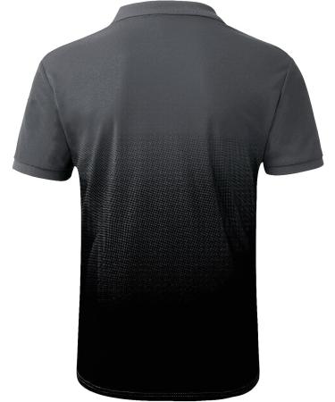 YYGQ Men's Tech Golf Polo Shirt - Short Sleeve Gradient Printed Tennis T-Shirt | Summer Slim Fit - Buy Online on GoSupps.com