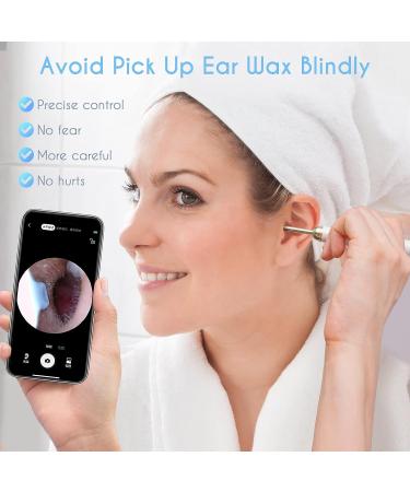 Upmore Ear Wax Removal Tool with Camera- HD Otoscope & LED Light for iOS Android- White - Buy Online on GoSupps.com