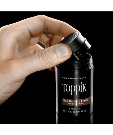 Toppik Hair Building Fibers Medium Brown 55g - Instantly Thicker & Fuller Looking Hair for Men & Women - 9 Shades Available - Buy Online on GoSupps.com