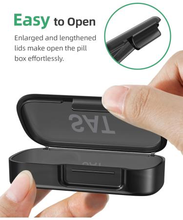 PULIV XL Weekly Pill Organizer - Extra Large 7 Compartment Travel Pill Box | Dual Protection for Medicines Vitamins and Supplements (Black - Buy Online on GoSupps.com