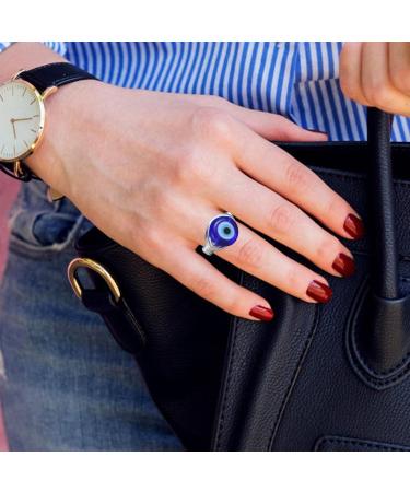 Eyeball s for Men | Copper for Women | Trendy Blue Eye Bead Handmade Dainty Silver Gold Wire Wrapped for Girls Aezon Silver No. 5 - Buy Online on GoSupps.com