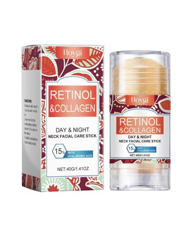 Retinol & Collagen Neck Facial Care Stick Anti Aging Neck and D collet Firming Cream - Tighten and Hydrate Skin Day & Night Neck Tightening Cream Firm Repair Sagging Rejuvenates Skin