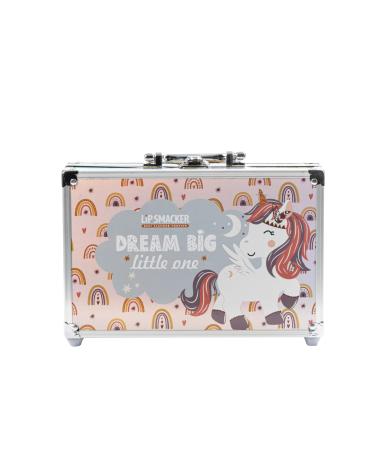 Lip Smacker Color Traincase, All-in-One Makeup Set for Girls Including 22 Lip Glosses, 9 Creamy Eyeshadows, 2 Nail Polishes, 4 Shimmer Powders and Barrettes