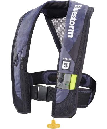 Bluestorm Gear Atmos 40 Automatic Manual Inflatable PFD Life Jacket for Adults US Coast Guard Approved - Apex Black