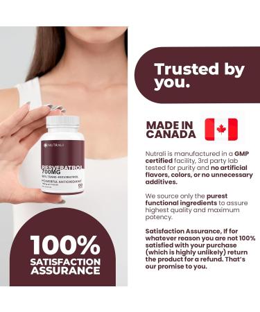 New HIGHEST POTENCY 700mg RESVERATROL Capsules 98% Pure Trans-Resveratrol Supplement Powerful Antioxidant and Anti-Inflammatory Properties. Gut Health Improved Radiant Skin Supplement for Women and Men Non-GMO Vegan Gluten Free. 60 Capsules. 60 count (Pac - Buy Online on GoSupps.com