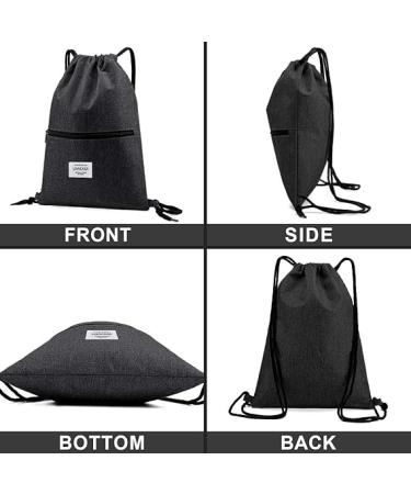 Livacasa Waterproof Gym Bag with Zipper Pocket | Versatile Sports Backpack for Men & Women - Adjustable Tunnel Design - 42x30cm - BLACK - Buy Online on GoSupps.com