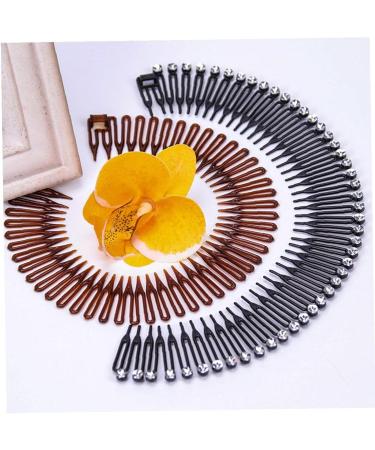 Stretch Hair Combs Plastic Full Circle Headband Flexible Hair Clip Sports Hair Wrap Holder for Women Girls Style 1 - Buy Online on GoSupps.com