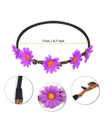 FEPITO 12-Piece Multicolor Flower Headband Garland - Bohemian Flower Crown for Women & Girls | International Shipping Available - Buy Online on GoSupps.com