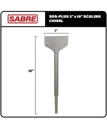 Sabre Tools SDS Plus Thinset Scraping Bit 3  x 10   Thinset Scaling Chisel  SDS Chisel Bit for Hammer Drills   Tile Removal 3 x 10 Scaling Chisel - Buy Online on GoSupps.com