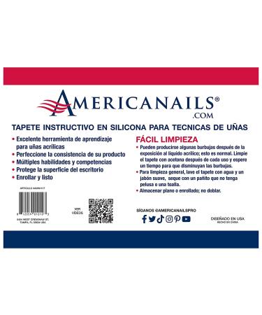 Americanails Silicona Instructivo Tapete para UØ£Â±as AcrØ£Â­licas - TØ£Â©cnica y Entrenamiento - Buy Online on GoSupps.com