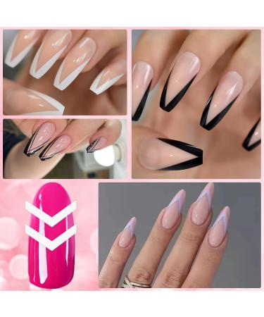 1638-Piece French Nails Template & 36 Sheet Self-Adhesive Stencils - DIY Gel Nail Art & Tip Guides - Buy Online on GoSupps.com