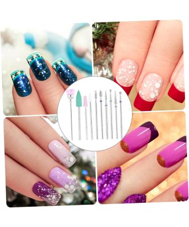 FRCOLOR 1 Set nail polish head set Professional Nail File Bits professional nail drill nail grinding head Acrylic Nail File Bits nails kit nail tools Remover Alloy tungsten steel polisher - Buy Online on GoSupps.com