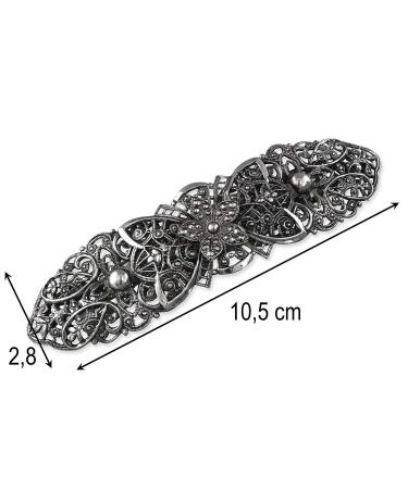 Buy Rivelle Ladies 10.5 cm Vintage Silver Hair Clip | Traditional Wedding Hair Accessory - Buy Online on GoSupps.com