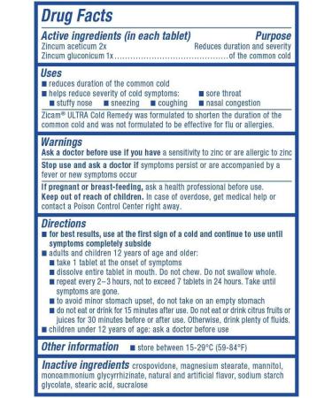 ZICAM Cold Remedy Ultra RAPIDMELTS - Orange Cream 18CT | Fast-Acting Cold Relief - Buy Online on GoSupps.com