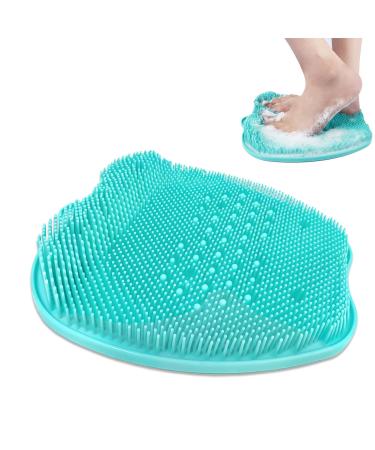 Shower Foot Scrubber Mat XL with Non-slip Suction Cups  Foot Massager Mat for Use In Shower  Green