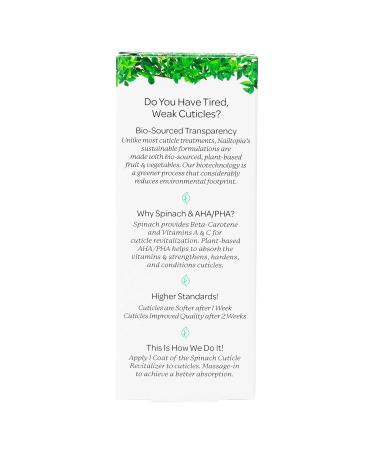 Nailtopia Cuticle Revitalizer - Plant-Based Superfood Treatment with Spinach Extract for Tired Cracked Cuticles - Non-Toxic & Bio-Sourced - 0.41 oz - Buy Online on GoSupps.com