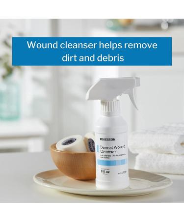 McKesson Dermal Wound Cleanser 8 fl oz - Non-Sterile, Non-Cytotoxic, Rinse-Free Formula | 1 Count - 1 ct | 8 Ounce - Buy Online on GoSupps.com
