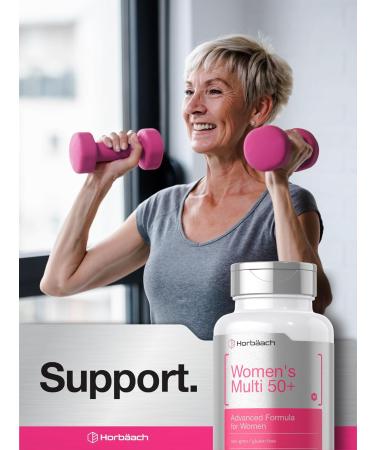 Horb ach Women's Multivitamin 50 Plus | 60 Coated Caplets | Advanced Vitamin Formula | Non-GMO & Gluten Free Supplement 60 Count (Pack of 1) - Buy Online on GoSupps.com
