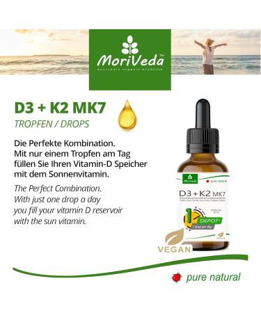 MoriVeda Paquet de produits Skin & Hair | Gouttes de vitamine D3+K2 capsules de collag ne BioCell avec formule express huile de past que | vitamines - Buy Online on GoSupps.com