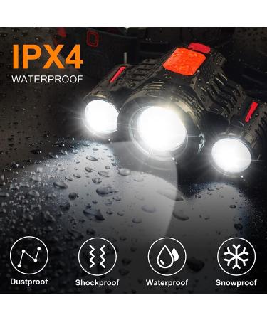 Soprut Rechargeable LED Headlamp - 6000 Lumens, Zoom, 90 Adjustable, Waterproof Headlight for Adults - Ideal for Outdoors, Camping, Running, Fishing, Cycling - Buy Online on GoSupps.com