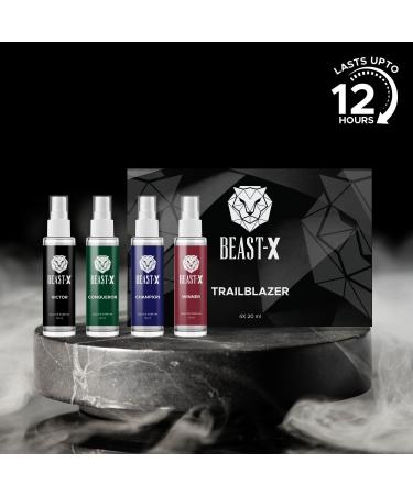 Pure.Sense BEAST - X Trailblazer Perfume Gift Set (Victor + Conqueror + Champion + Winner) | Long Lasting Men's Perfume Combo Pack Travel Set (4x20ml) 80ml - Buy Online on GoSupps.com