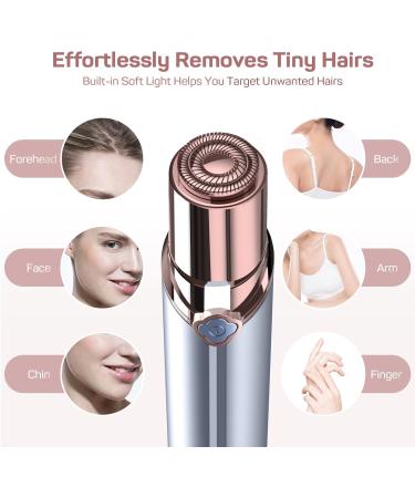 Face Hair Remover for Chin & Upper Lip - 4 Replacement Heads - Women's Epilator in Blue | Smooth & Easy Hair Removal - Buy Online on GoSupps.com