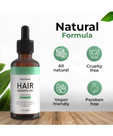 Natural Hair Growth Oil | Rosemary Biotin & Castor Oil | Stronger Thicker Hair for Men & Women - Ships Internationally - Buy Online on GoSupps.com