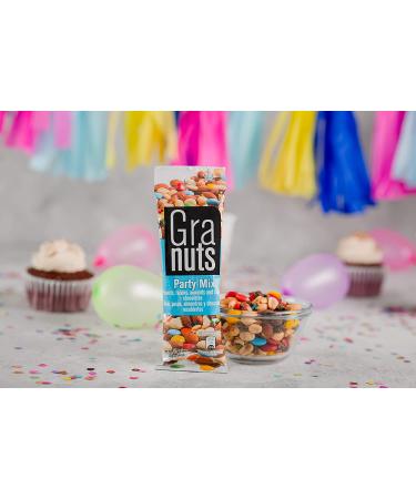 Granuts Party Mix - Sweet Chocolate-Coated Candies, Soft Raisins & Crunchy Salted Peanuts - Classic Flavors - On-the-Go Snack - 1.41 Oz (12 Inner Packs) - Buy Online on GoSupps.com