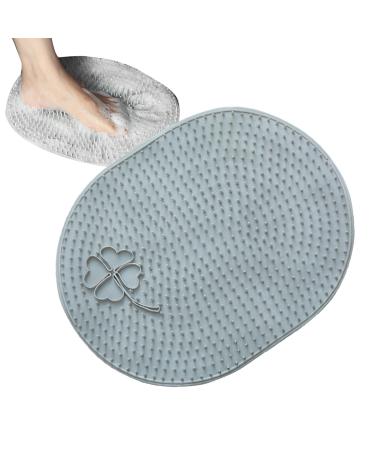 Foot shower scrubber underside of the suction the non-slip foot scrubber |Wall assembly cartoon design easy to clean foot massage device for women men boys girls Vllold Grau