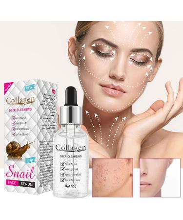 Snail Collagen Face Serum Snail Slime Moisturizing Face Serum Natural Anti-aging Anti-wrinkle and Anti-spot Ingredients 30ML - Buy Online on GoSupps.com