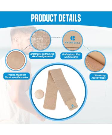Buy Umbilical Hernia Belt for Men & Women - Effective Fracture Bandage for Navel Incisional and Ventral Hernias | Comfortable & Adjustable Belly Support - Buy Online on GoSupps.com