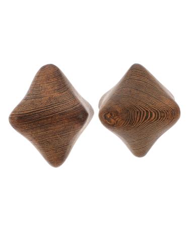 Beaupretty 2st Wenge Health Ball Baoding Balls Spiritual Rehabilitation Reflexzone Ball Gymnasium Ball Massage roller from Wood Acupuncture Massage Ball of Chinese style Handicrafts in middle age 7x7x7cm coffee