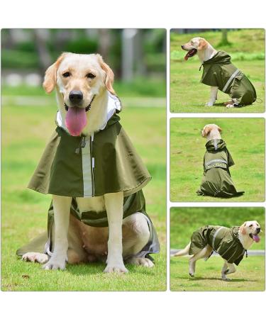 KOOGAL Pet Large Dog Raincoat Apparel Poncho Waterproof - 6XL Green - Buy Online on GoSupps.com